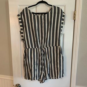 New with tags, universal thread striped romper.